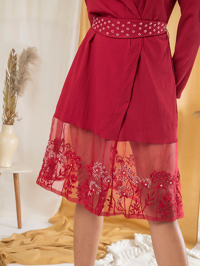 Wrap Around Blazer Dress