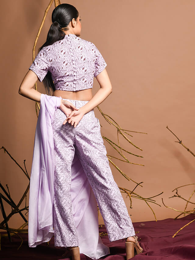 EMRYS Hand Embroidered Linen Pant Set