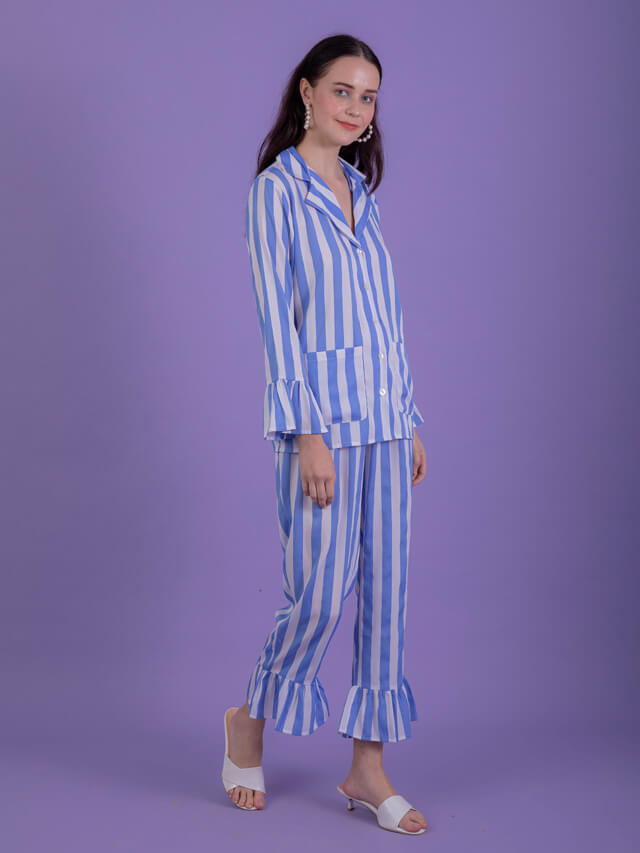 Candy Blue Stripe Set