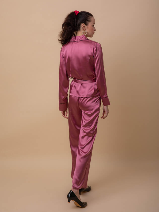 Coco Dusky Satin Robe Set