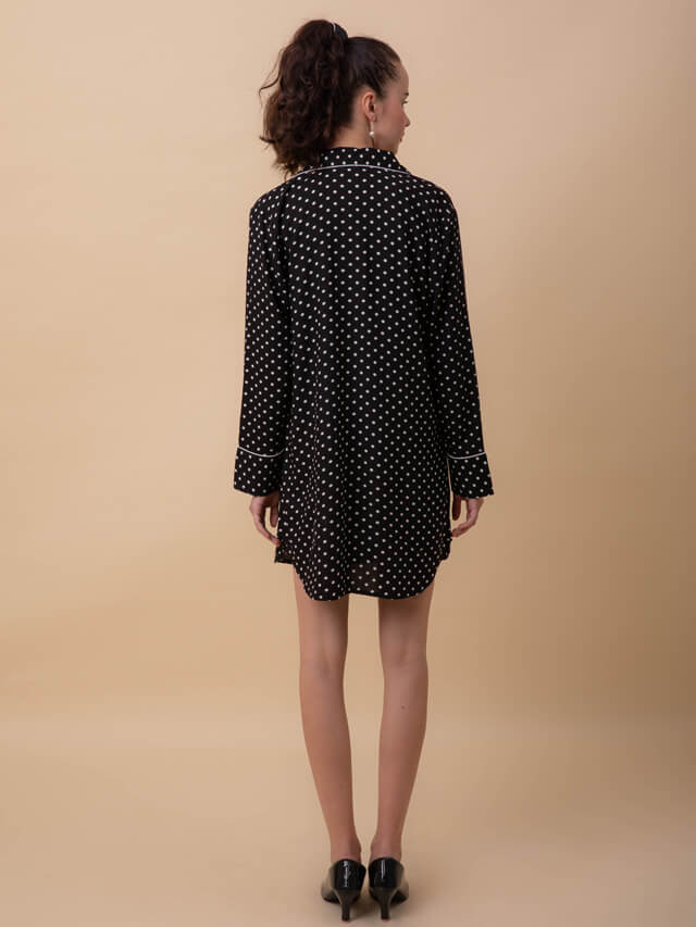 Retro polka sleep shirt