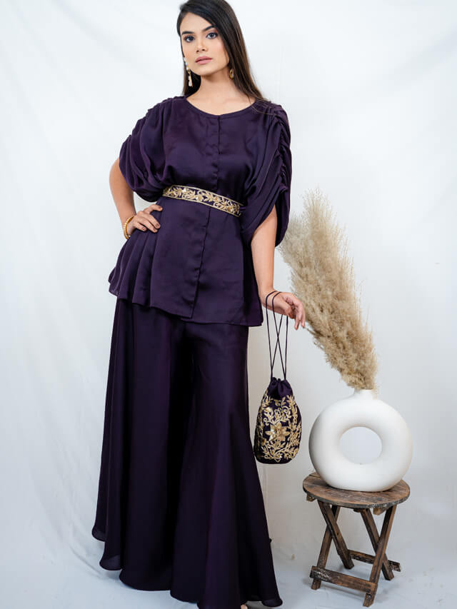 Purple tunic and sharara