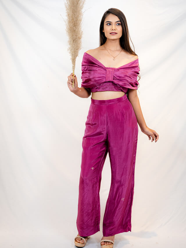 Bow top and pants set