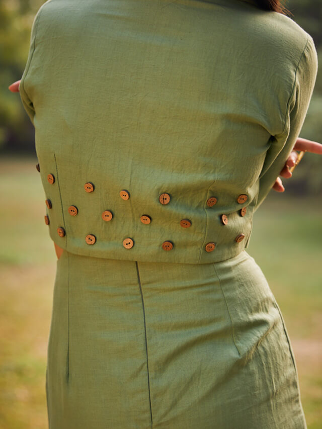 Spanish cut-out blazer dress