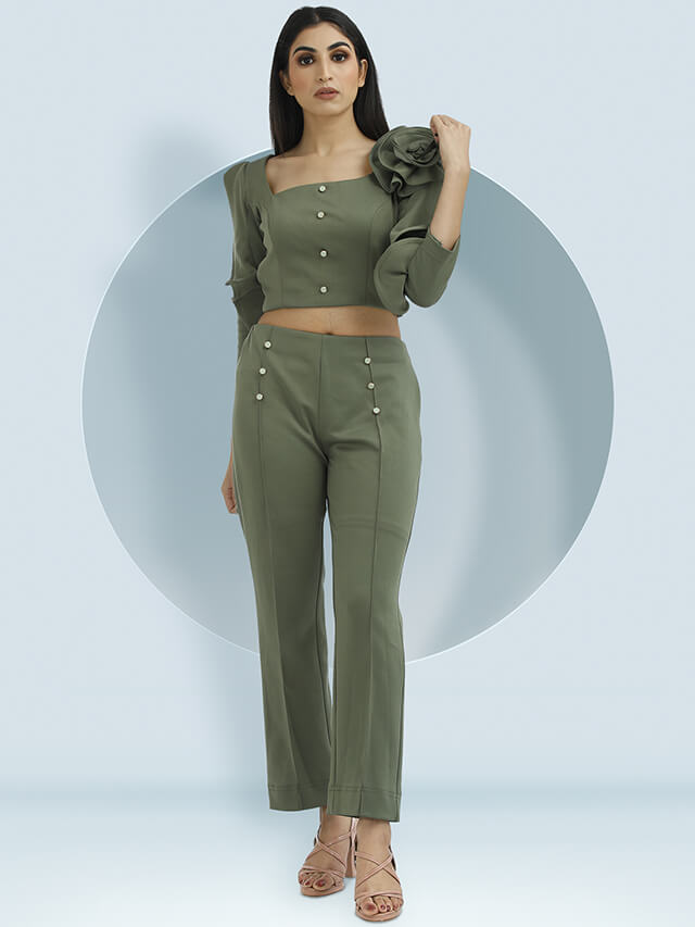 Ruffle Green Co-ord Set