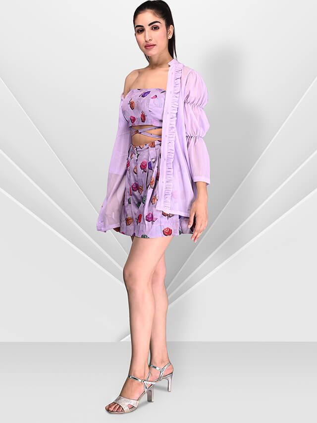 Floral shorts co-ord set