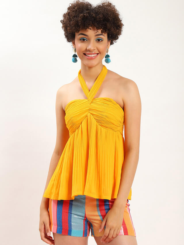 Amanda Mango Ruched Peplum Top The Outfit Club