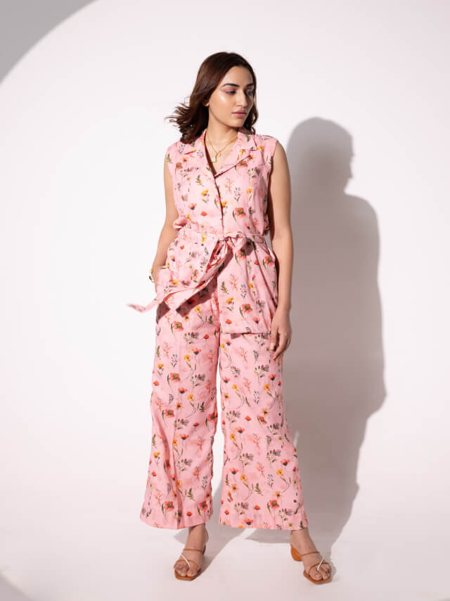 Amelia pink blazer co-ord set