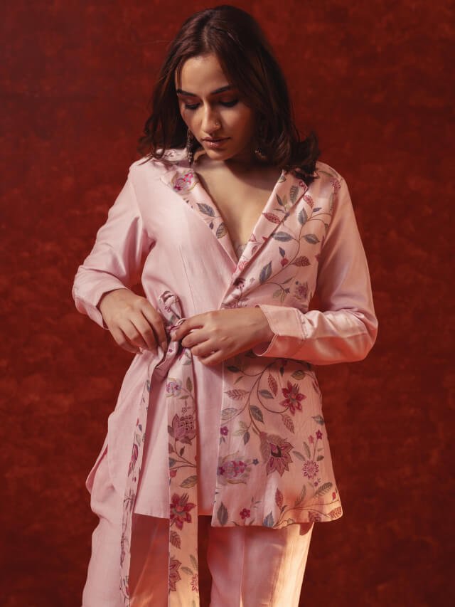 Pink Blazer Co-ord Set