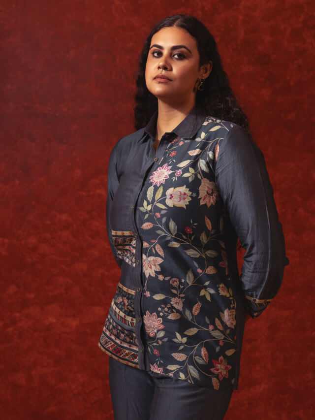 Blue Print-o -print Co-ord Set