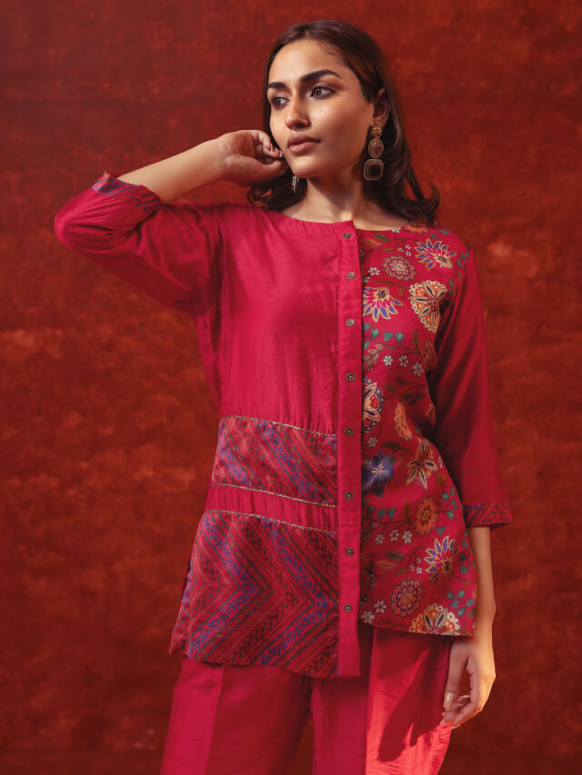 Viva Magenta Print- O Print Co-ord Set