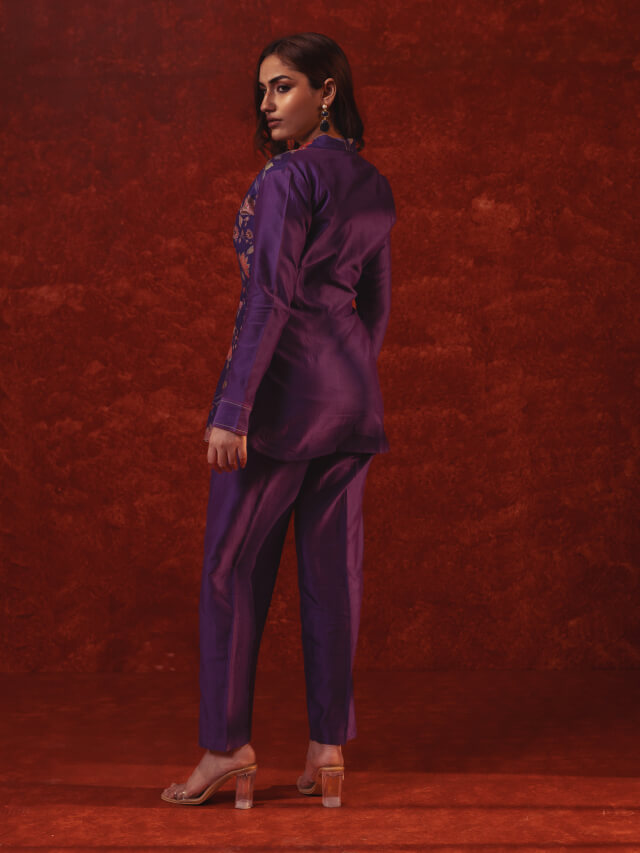 Purple Blazer Co-ord Set