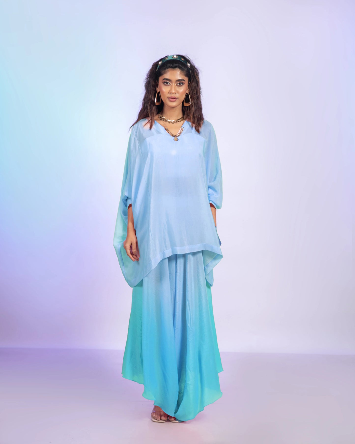 Snowflake Ombre Draped Pant Set