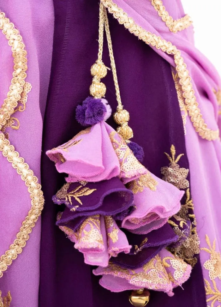 Lilac & Purple Embroidered Lehenga Set