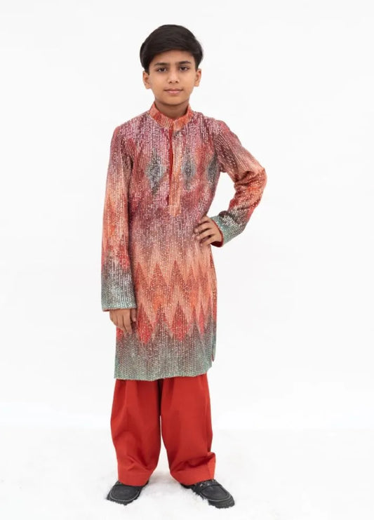 Sequence Embroidered Kurta with Salwar