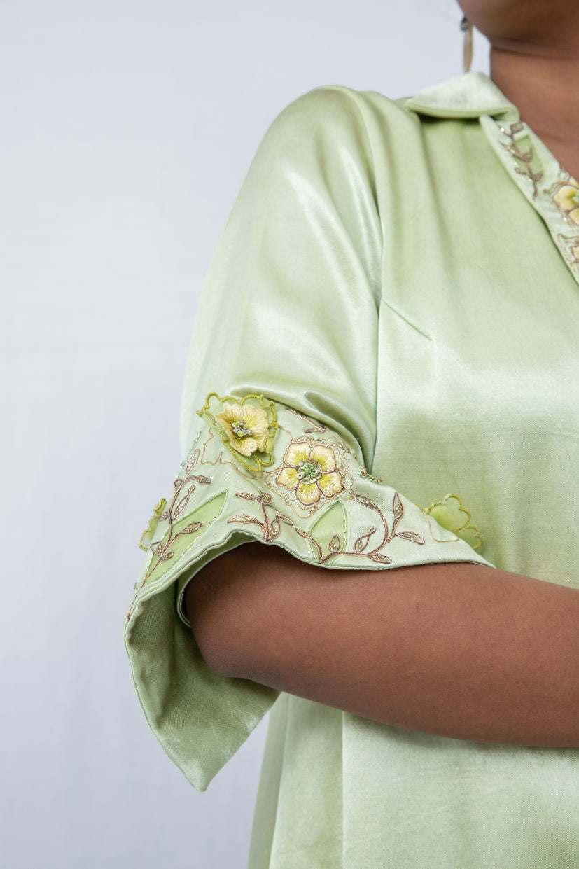 Y Collar A-line Dress