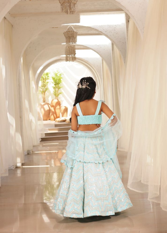 Mirror Embroidered Lehenga Choli Set