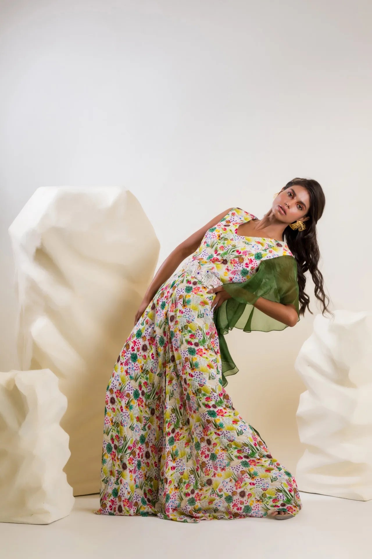 Printed Ruffle Jumpsuit