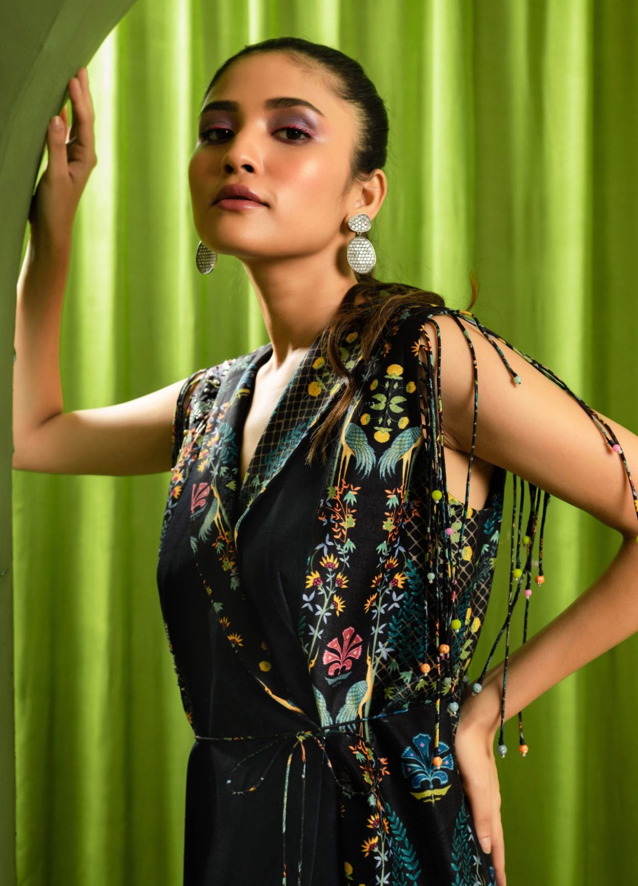 Printed Assymetric Co-ord Set