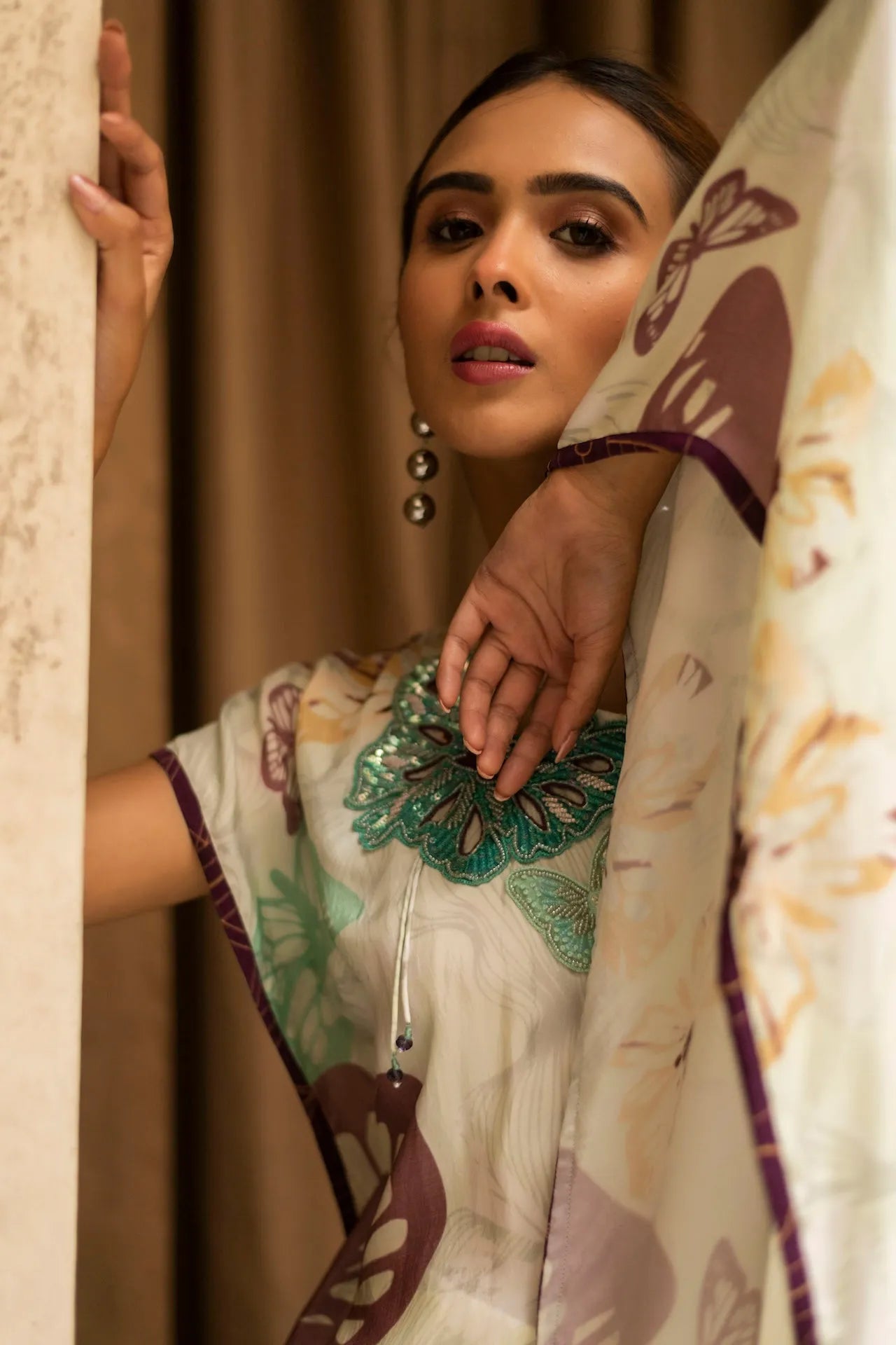 Butterfly Printed Kaftaan Top