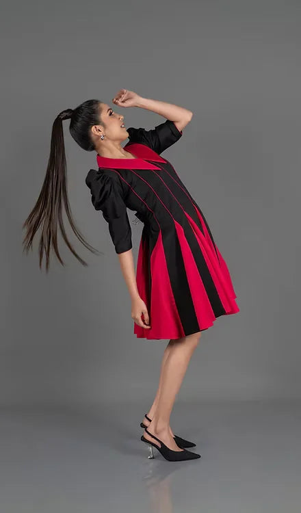Black Pink Kali Dress