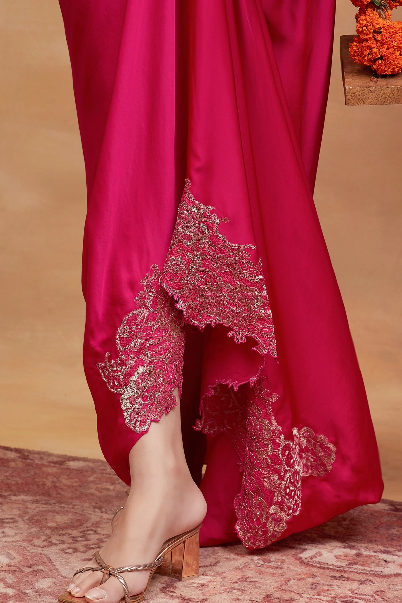 Assi Gulnaar Hand Embroidered Banarasi Skirt Set