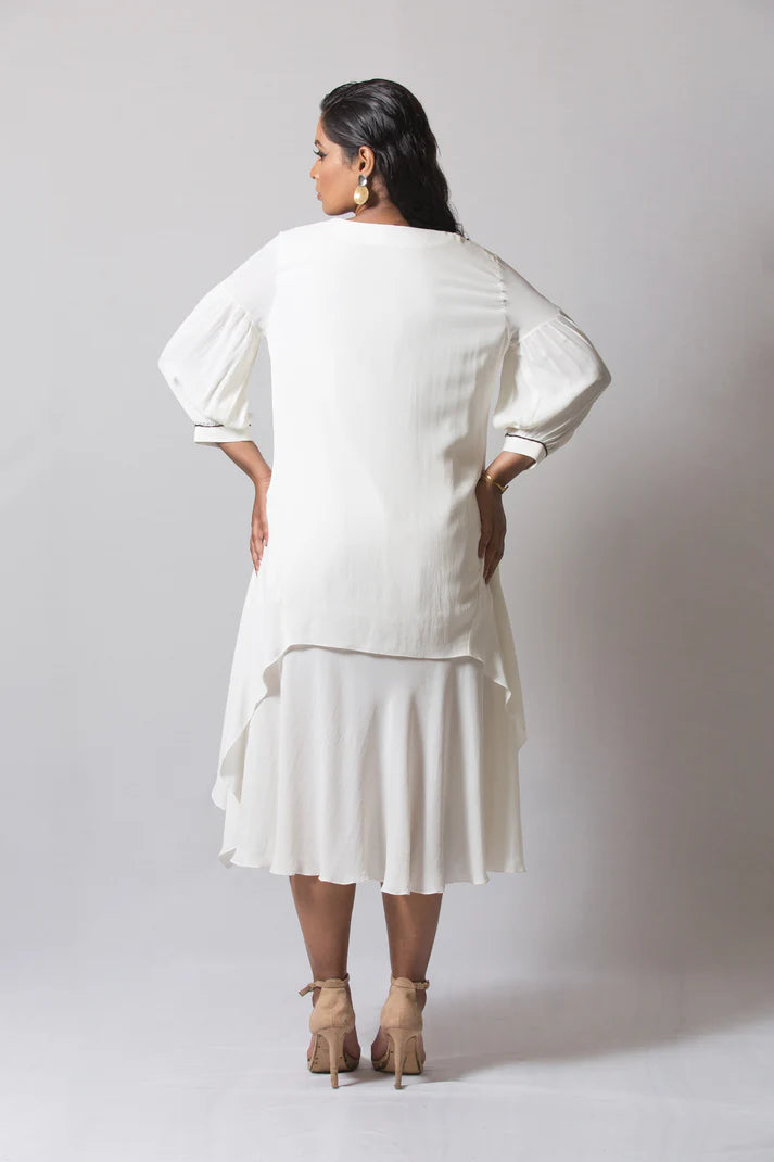 Autumn Leaf Double Layer Dress