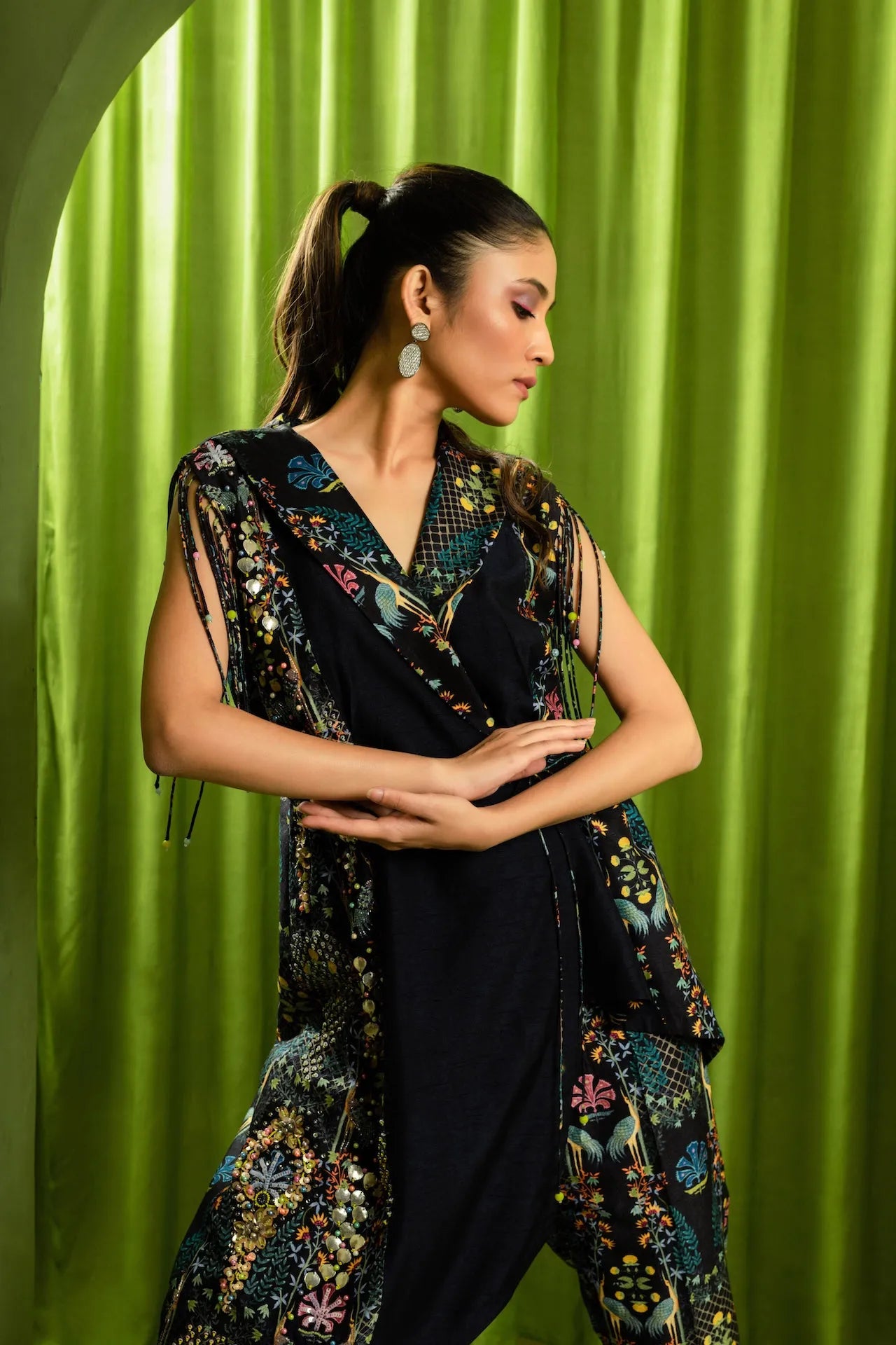 Printed Asymmetric Co-ord Set