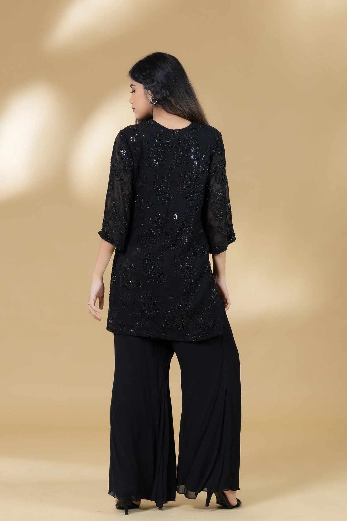 Black Embroidered Co-ord