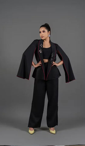 Black waterfall cord-set