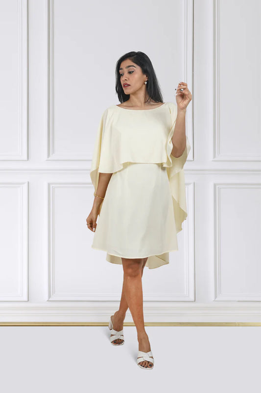 Buttercream Cape Dress