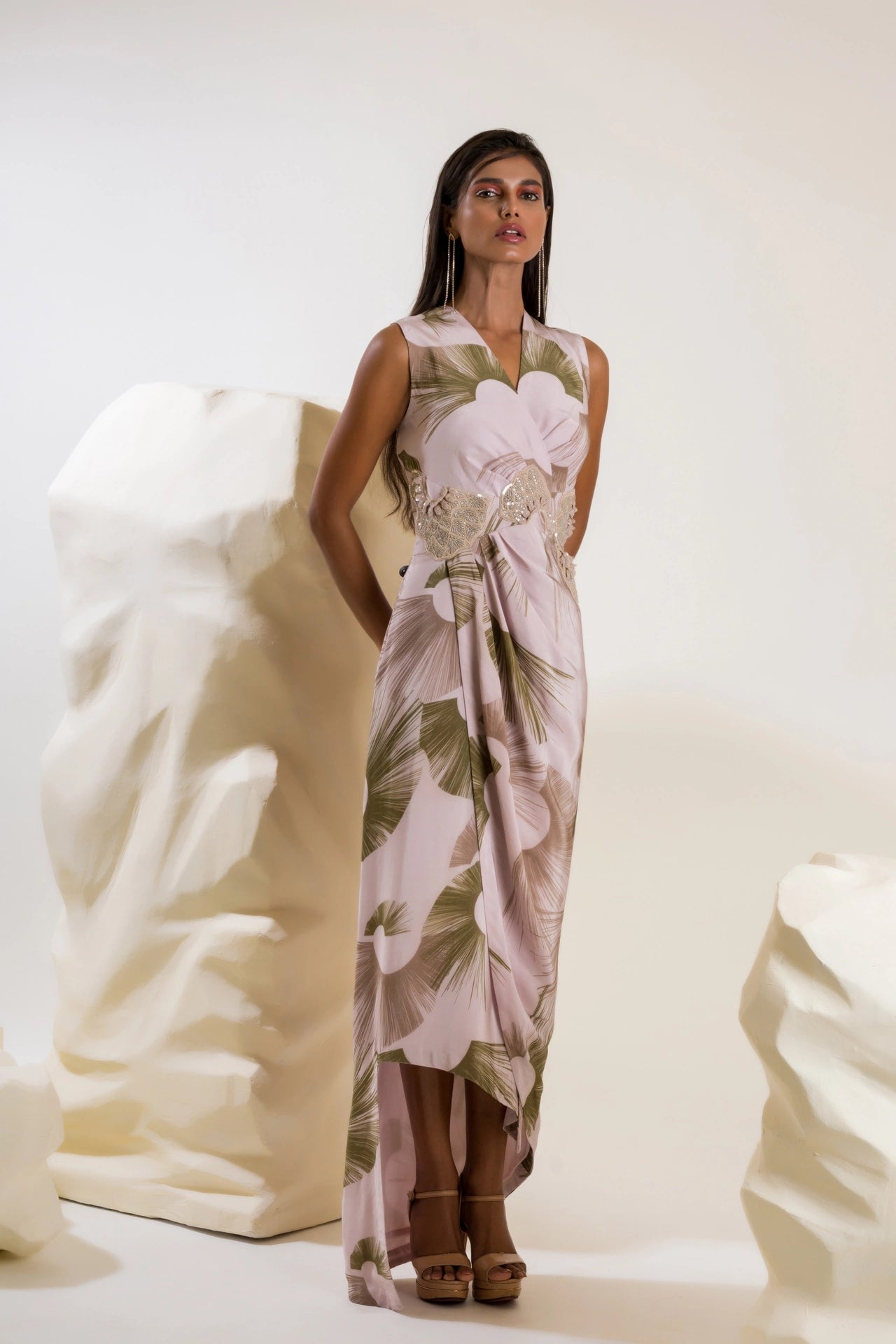 Printed Asymmetric Dress