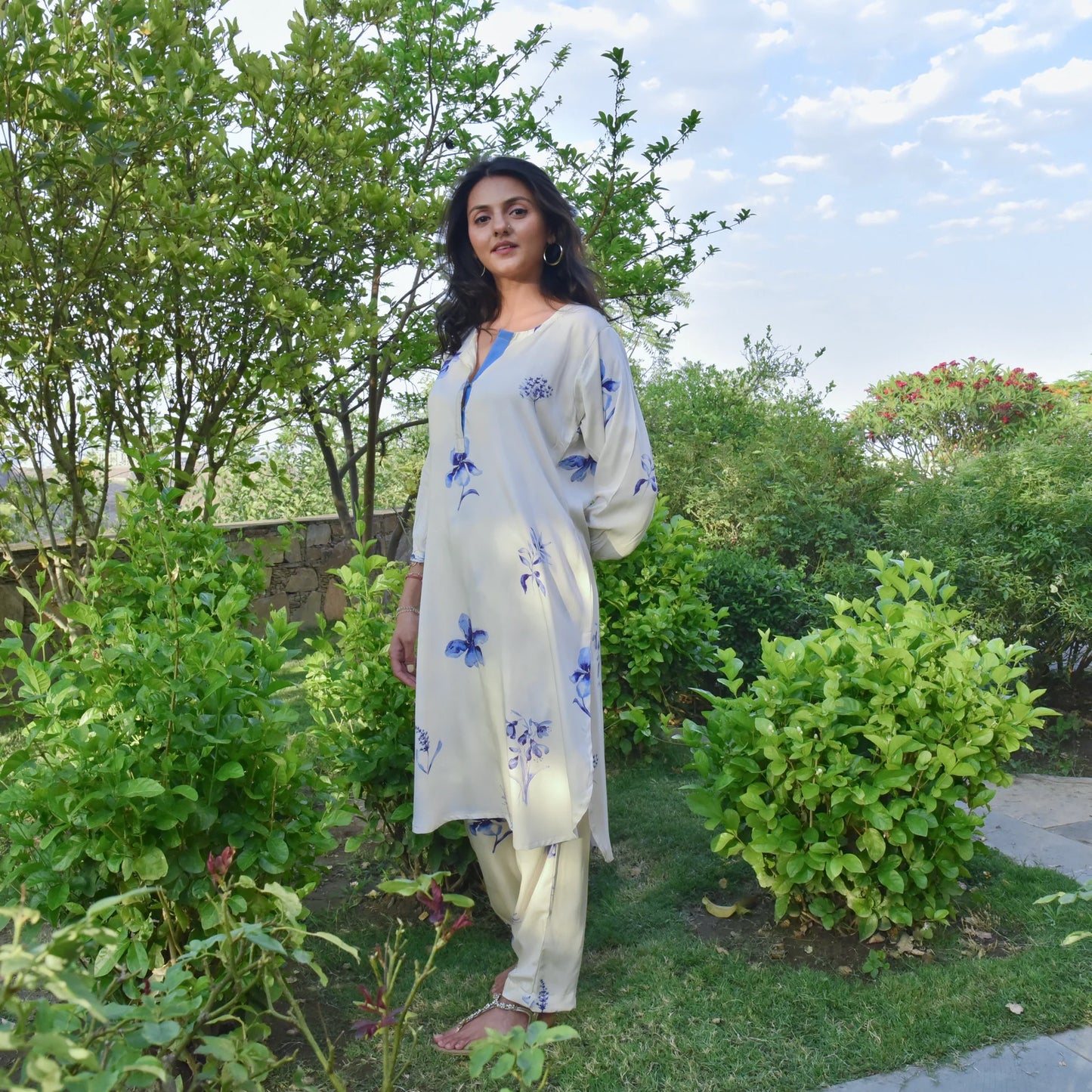 Camellia floral printed Kurta