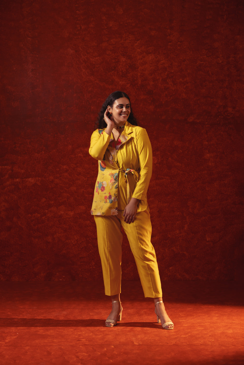 Yellow Blazer Co-ord Set