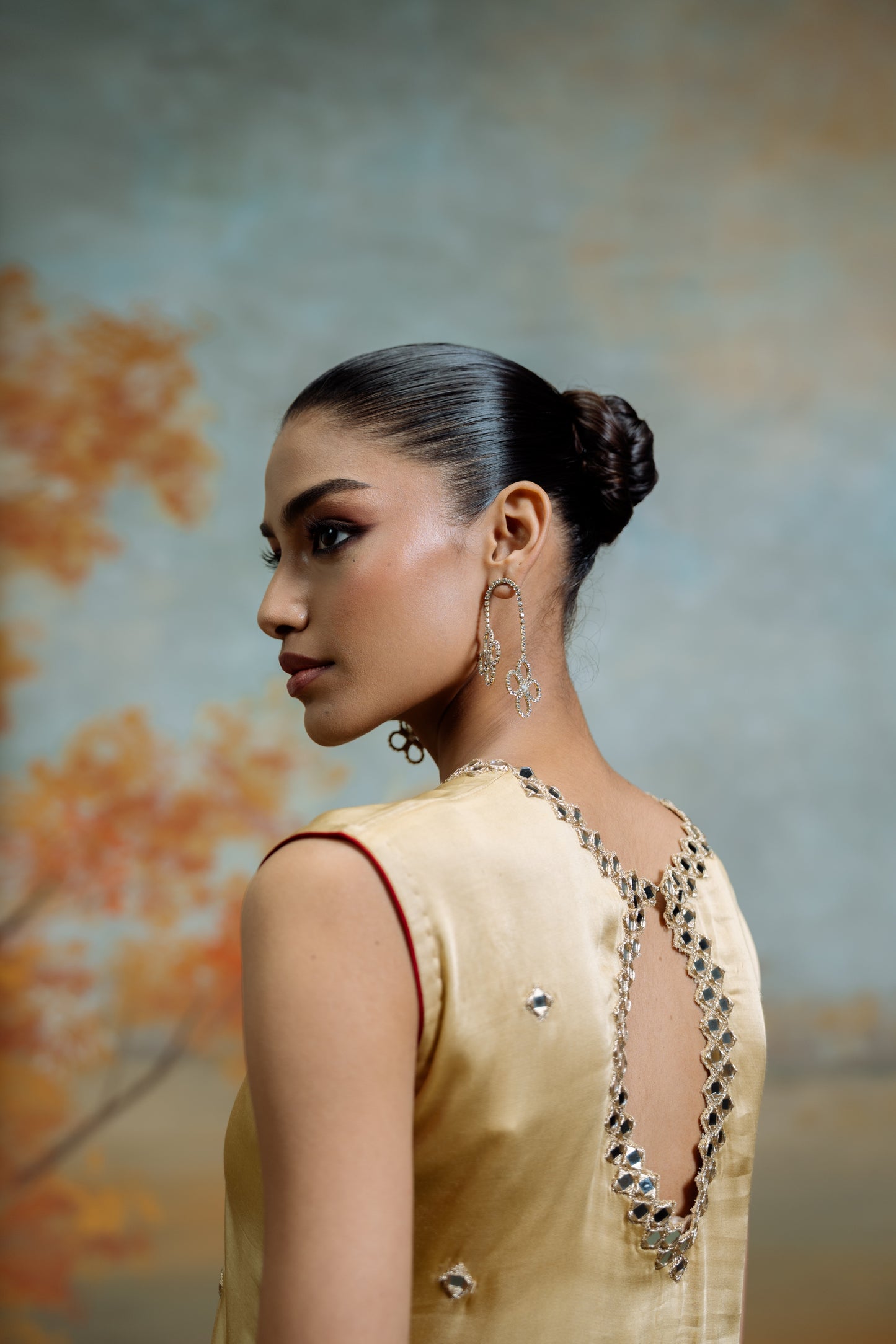 Golden Mirror Gharara Set