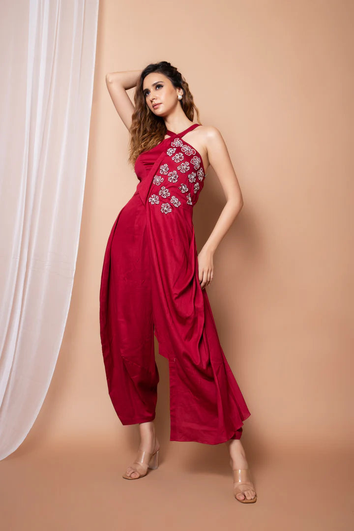 Floral Dhoti Jumpsuit