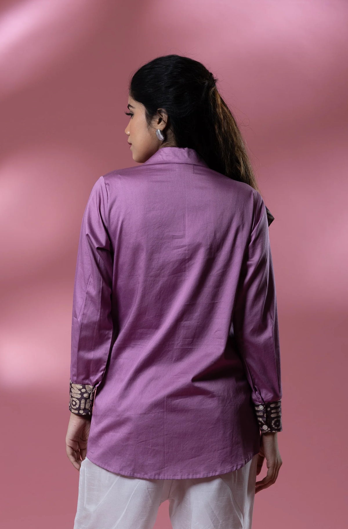 Italian Cotton Batik Shirt With Knot