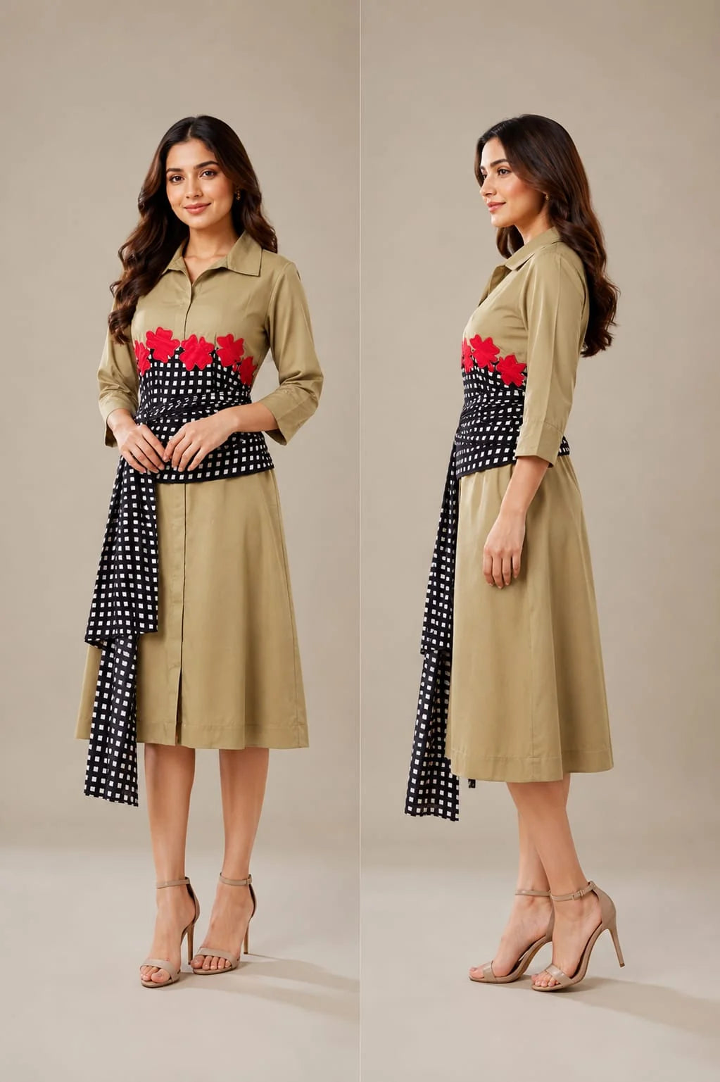 Beige Bloom Sash