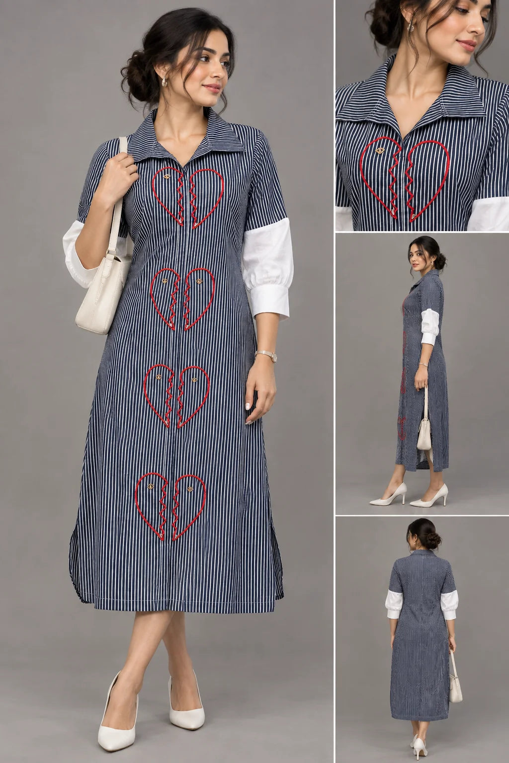 Heartline Stripe Denim