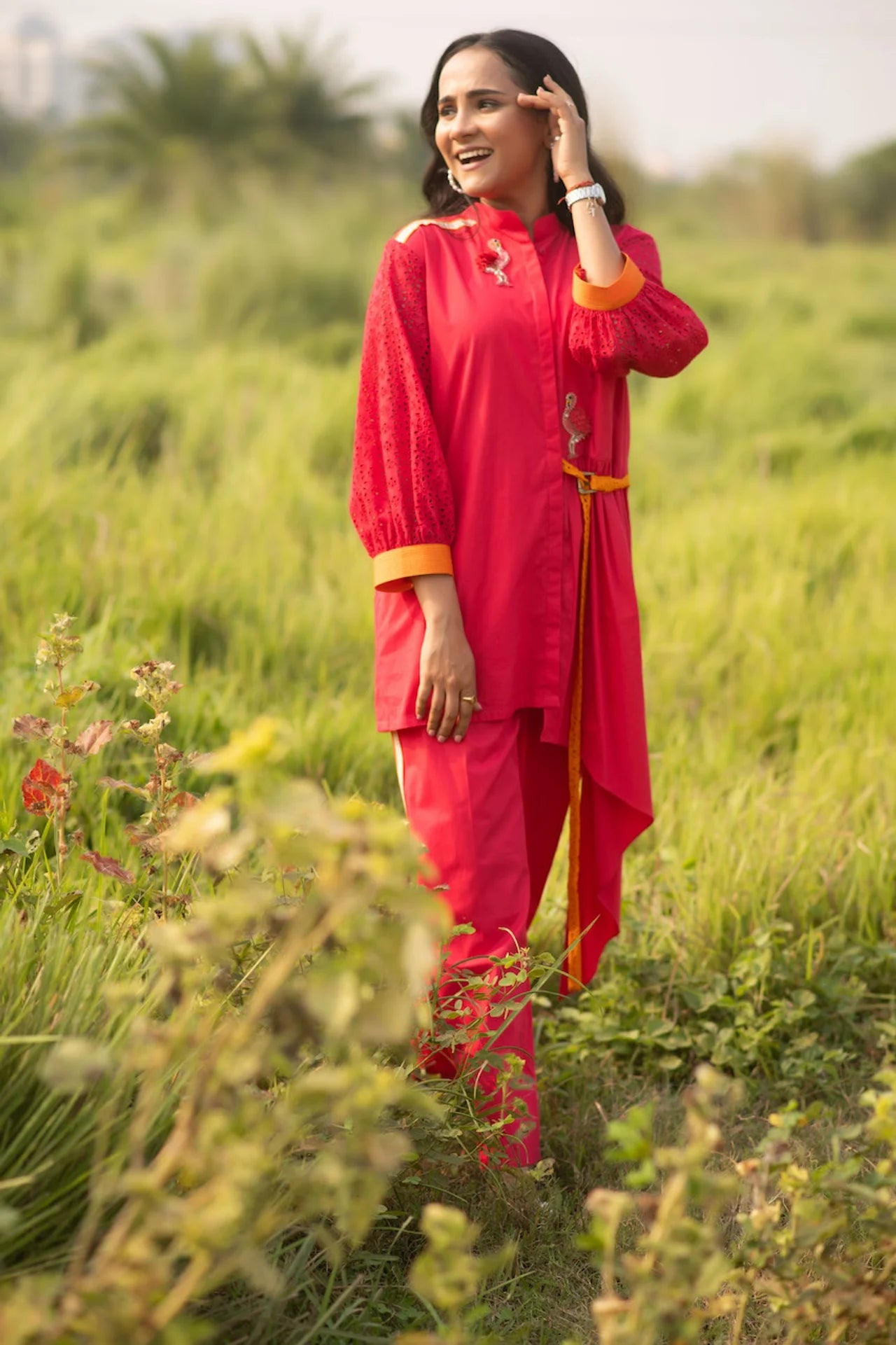 Pink Hakoba Co-ord Set