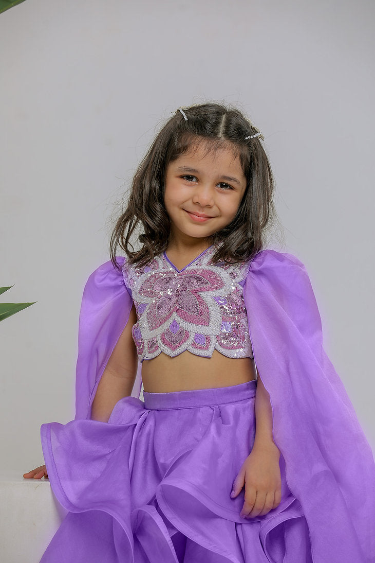 Lilac Butterfly Ghaghra