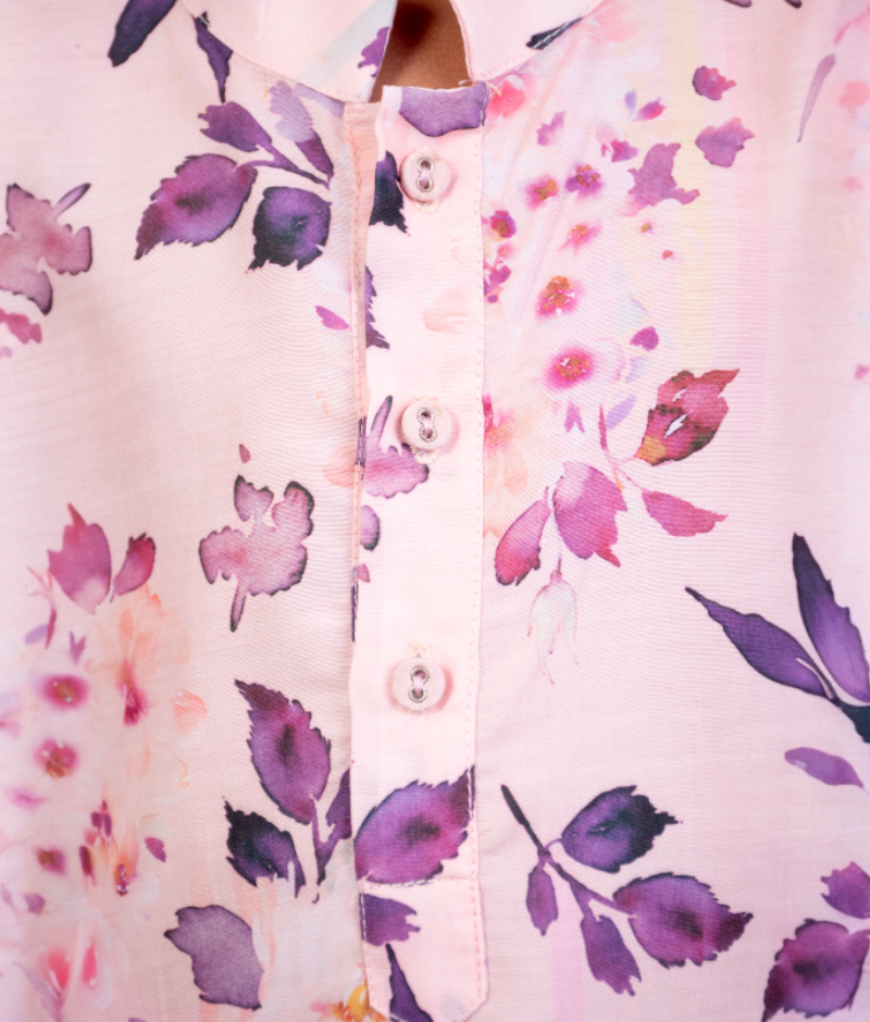 Lilac Printed Kurta with Salwar for Boys