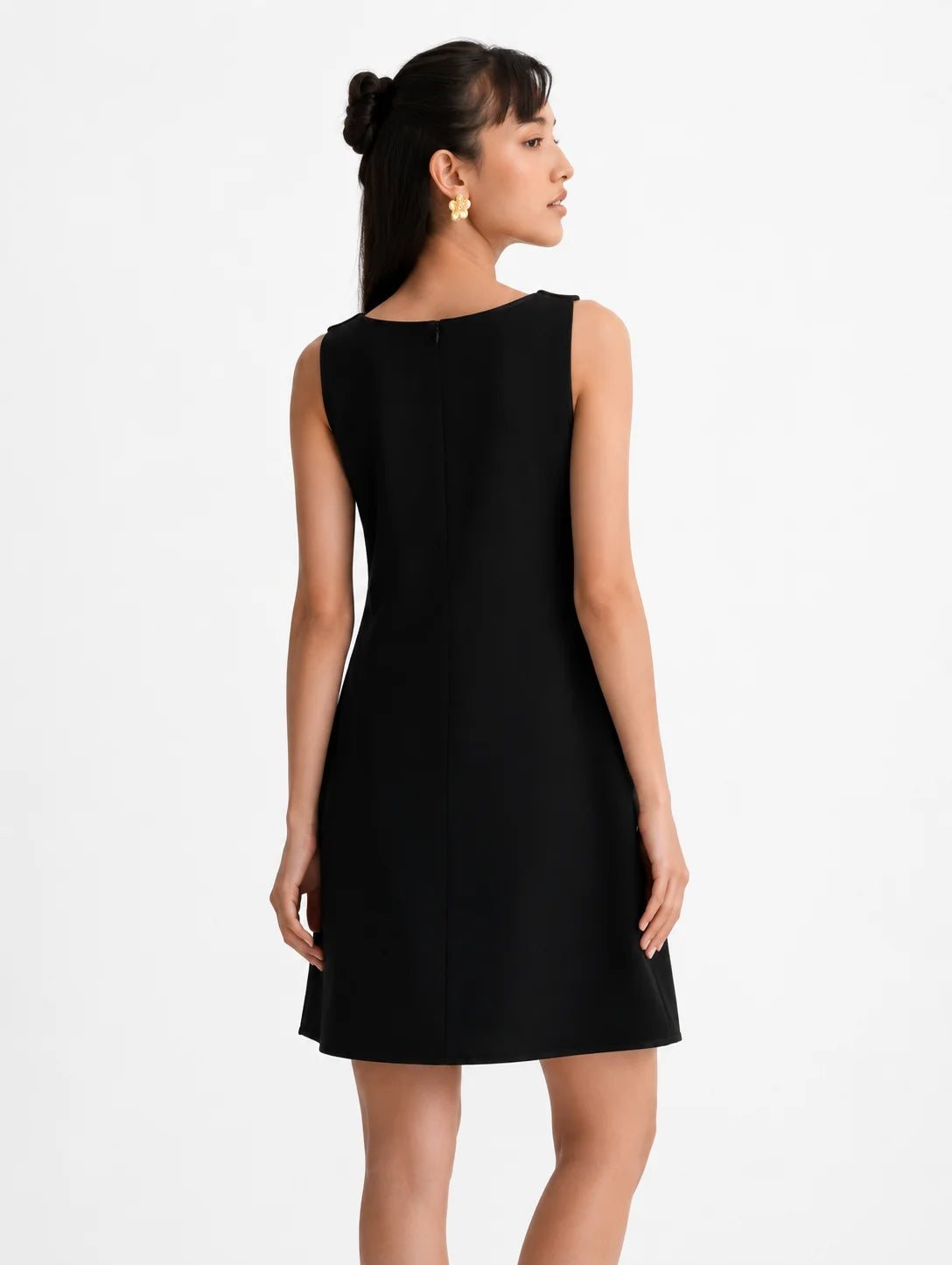 Noir Cascade Embellished Dress