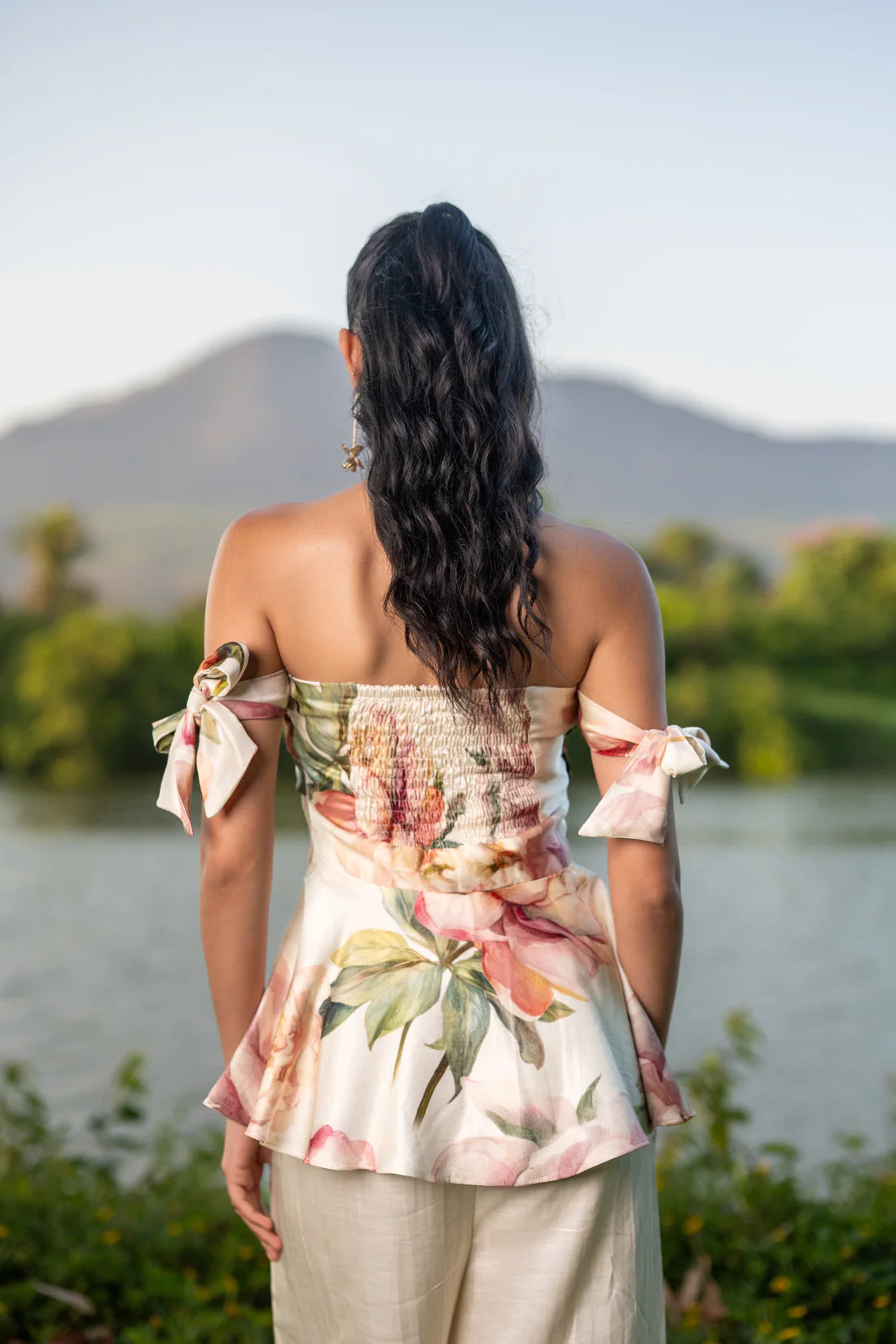 Peonies Tube Top and Pants