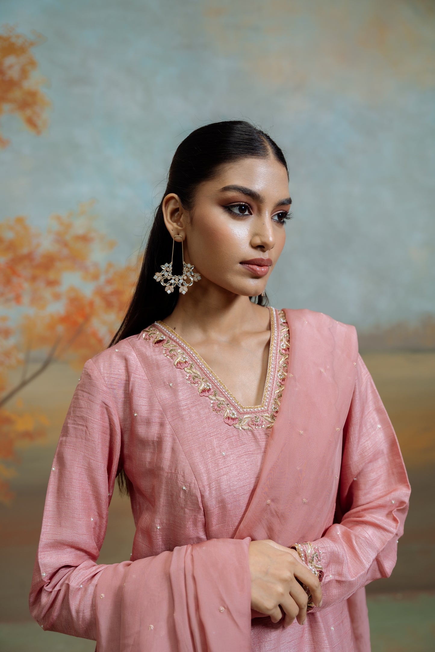 Rose Zardozi Anarkali Set