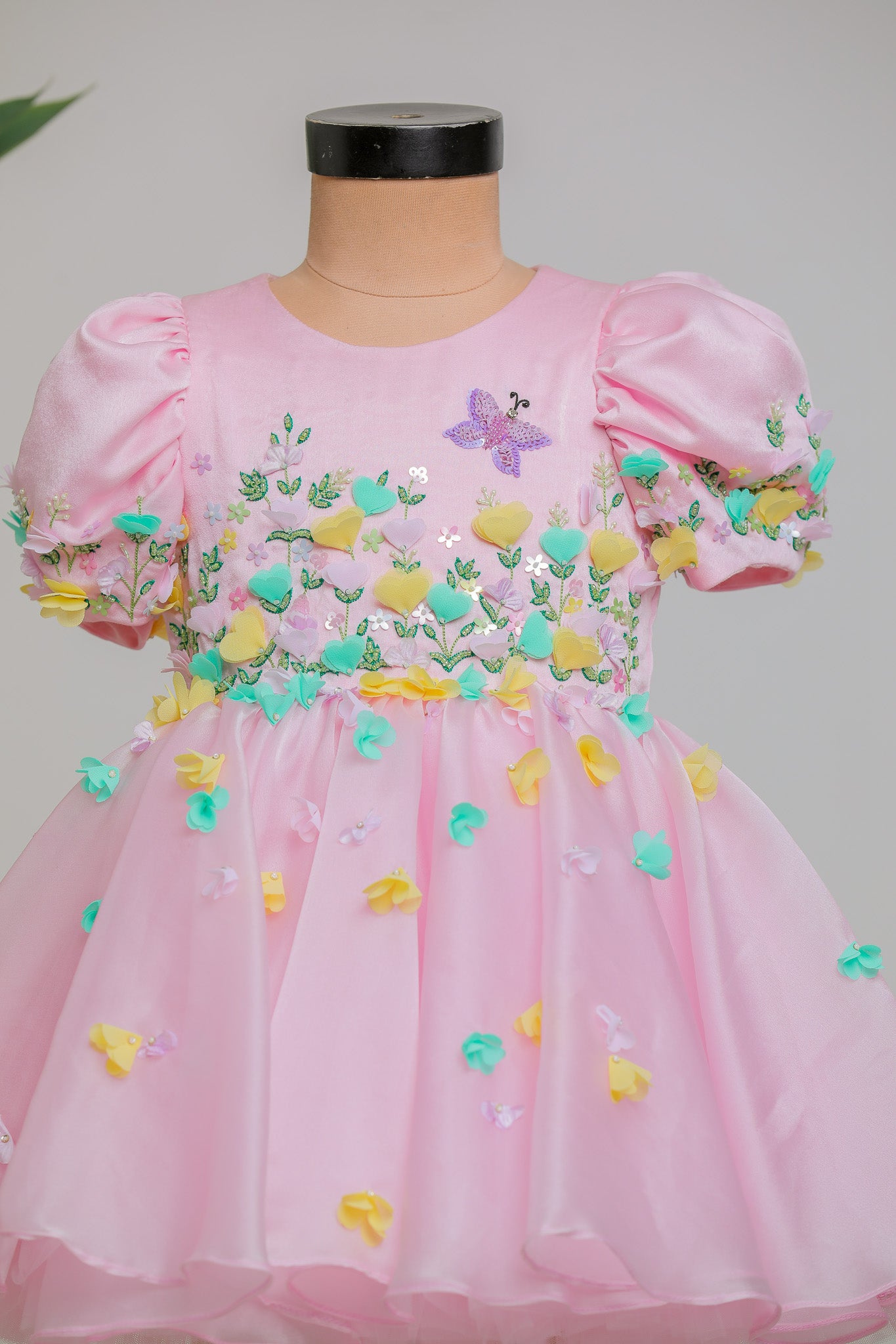 Pink Emboidered Dress