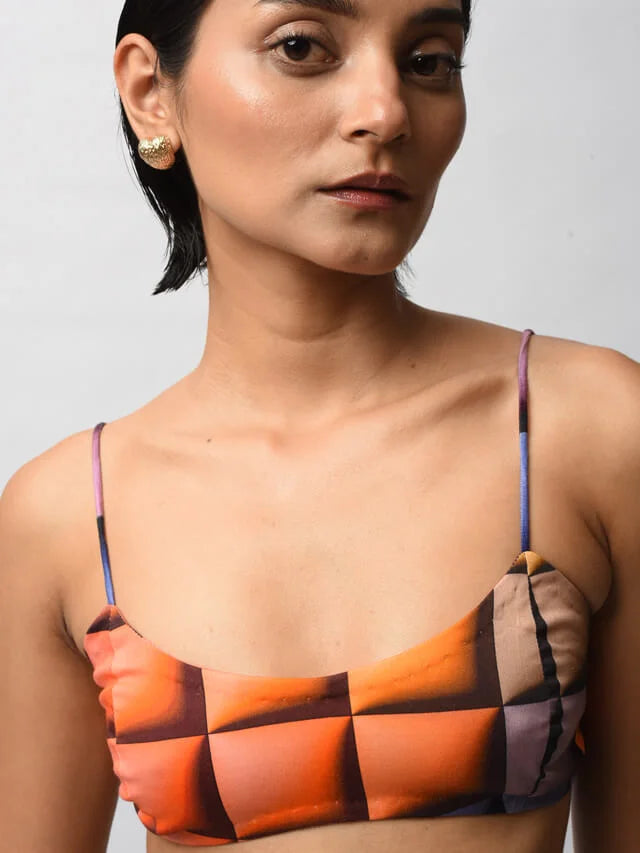 Multi-Colored Satin Digital Printed Co-Ord Set