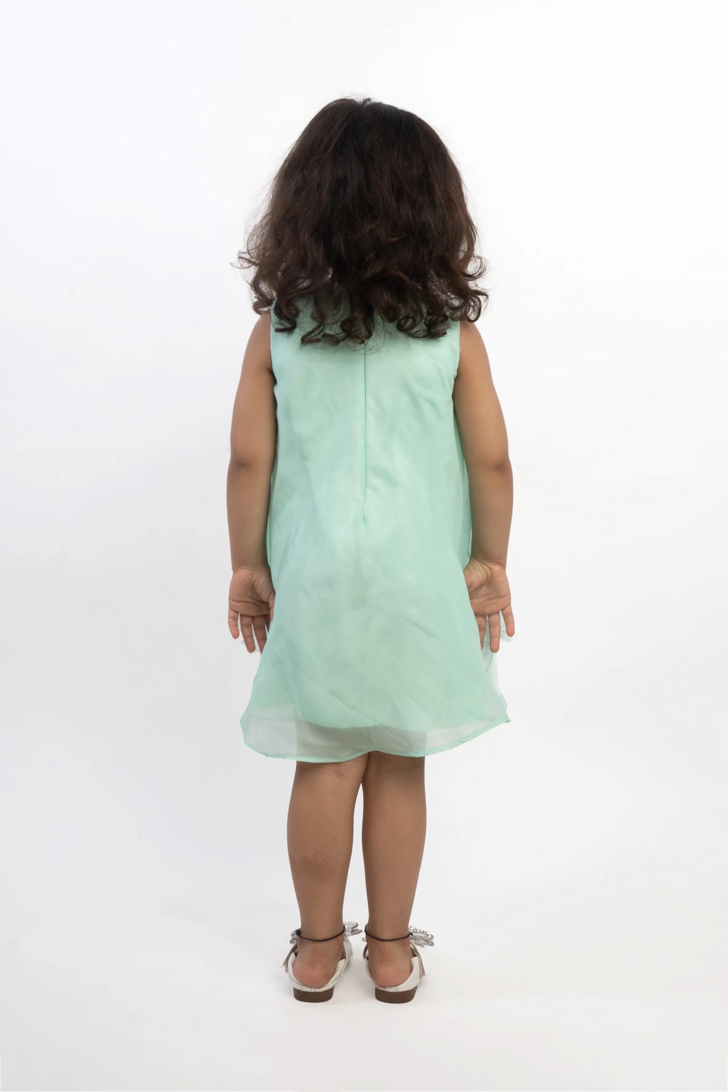 Sea Green Organza Bow Dress