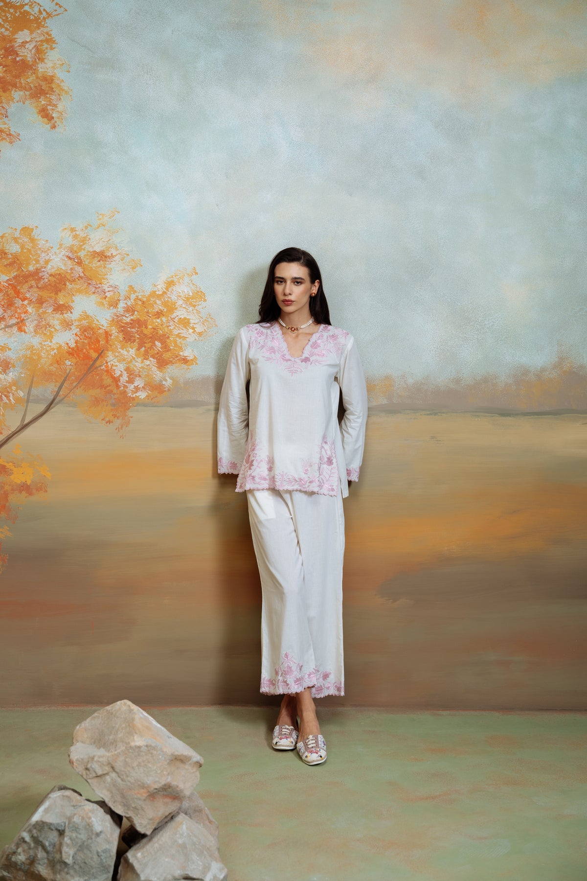 Short Kurta Paired With Pants