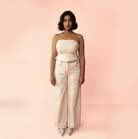 Signature Contrast Stitch Denim Set